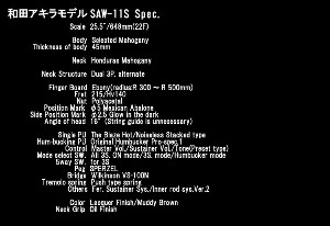 AKIRA WADA MODEL (SAW-11S) spec.